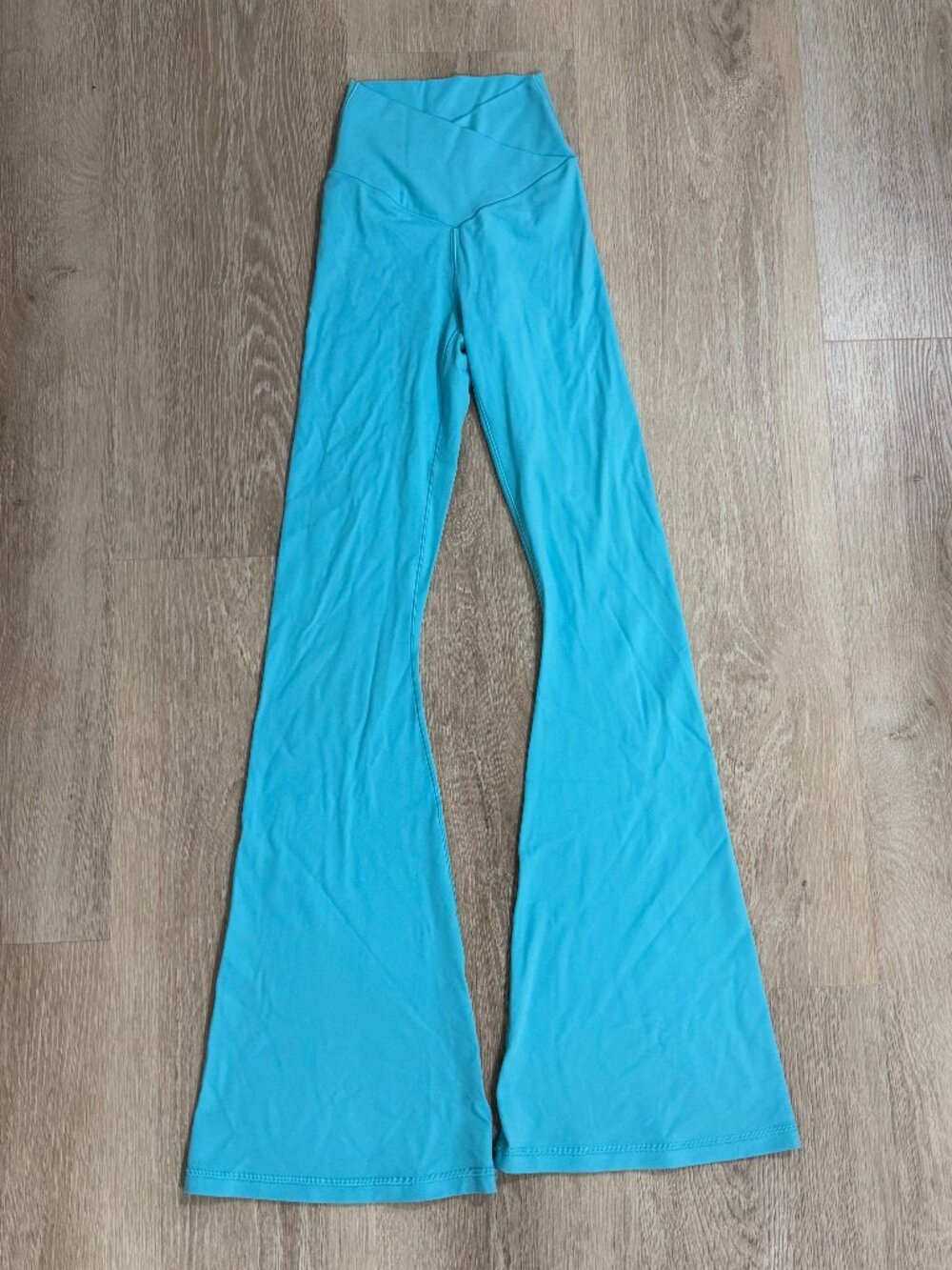 OFFLINE by Aerie Flare Leggings XS Turquoise Blue Crossover Waist